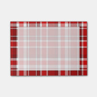 Tartan branco vermelho da xadrez