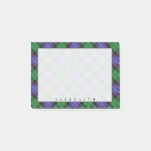 Bloco De Notas Tartan escocês régio de Galbraith do clã