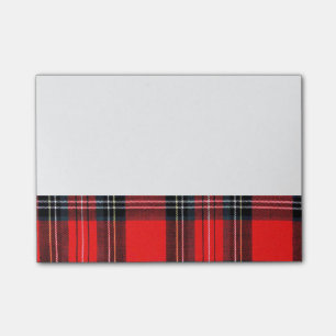 Bloco De Notas Tartan real do vintage
