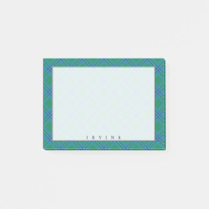 Bloco De Notas Tartan Regal Escocês Clã Irvine Irwin