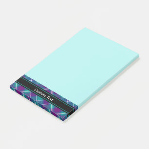 Bloco De Notas Tartan verde-marinho, roxo e azul