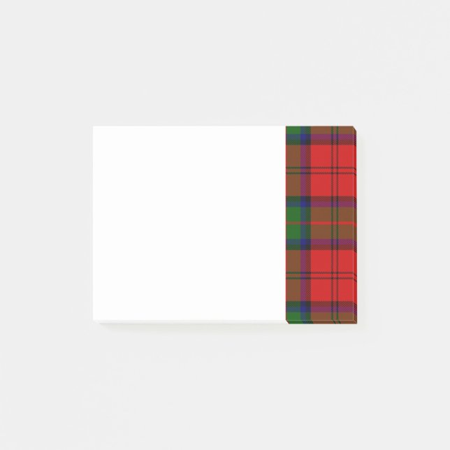 Bloco De Notas Tartan vermelho e verde do clã MacDuff (Frente)
