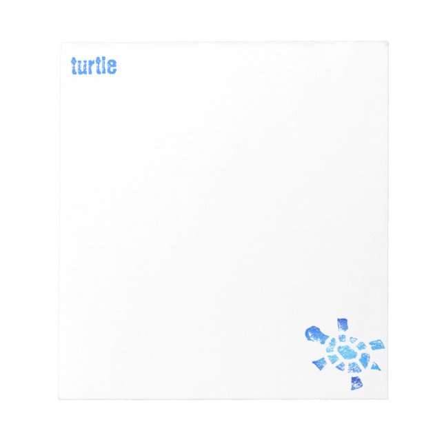 Bloco De Notas Tartaruga Azul (Frente)