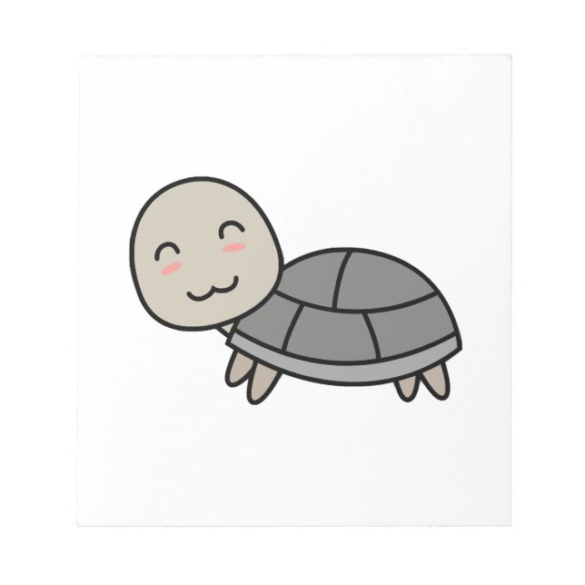 Bloco De Notas Tartaruga desenho animado animal (Frente)