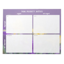 Bloco De Notas Task Priority and planner Matrix (spring floral)