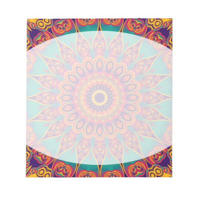 Bloco De Notas Tatuagem Caleidoscópio Fractal (Frente)