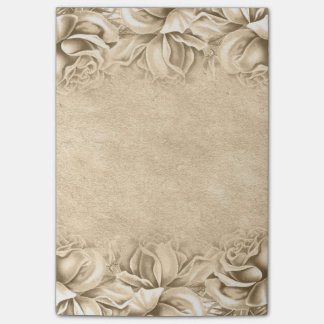 Bloco De Notas Taupe Ecru neutro bege dos rosas do vintage