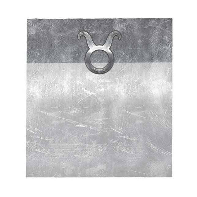 Bloco De Notas Taurus Zodiac - Sinal em Estilo de Vestido Grunge (Frente)