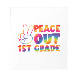 Bloco De Notas Tchau Primeiro Ano Tie Dye Último Dia 1º Ano 