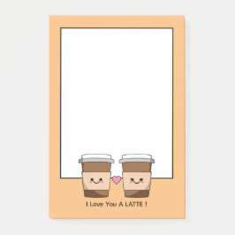Bloco De Notas Te Amo Café Latte