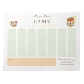 Bloco De Notas Tea Drinker Personalizado Planejador de Estilo Vit