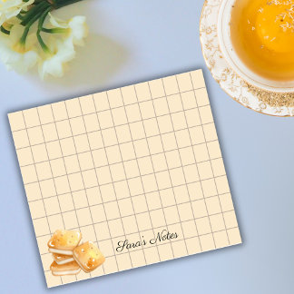 Bloco De Notas Tea Time Butter Biscuits – Personalized Grid Stick