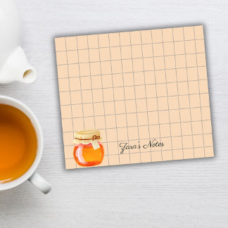 Bloco De Notas Tea Time Honey Pot Personalized Grid Sticky Notes