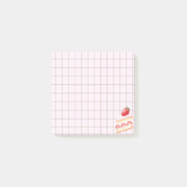 Bloco De Notas Tea Time Strawberry Cake – Personalized Grid Stick