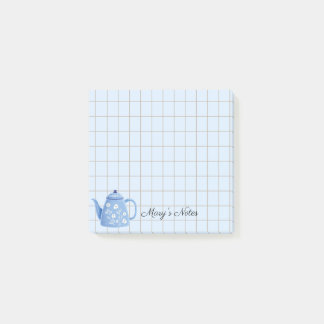 Bloco De Notas Tea Time Teapot – Personalized Grid Sticky Notes