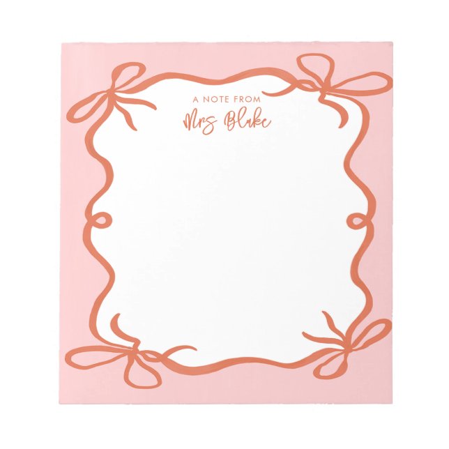 Bloco De Notas Teacher Appreciation Bold Color Border (Frente)