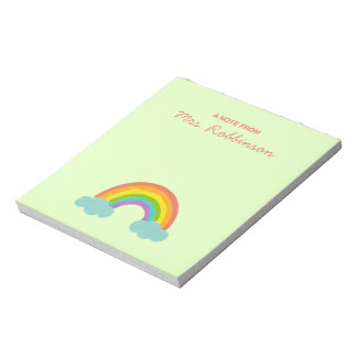 Bloco De Notas Teacher Appreciation Rainbow Notepad