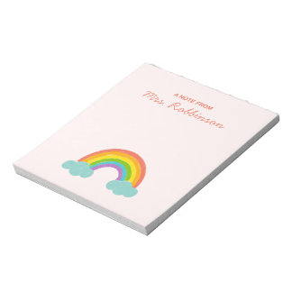 Bloco De Notas Teacher Appreciation Rainbow Notepad