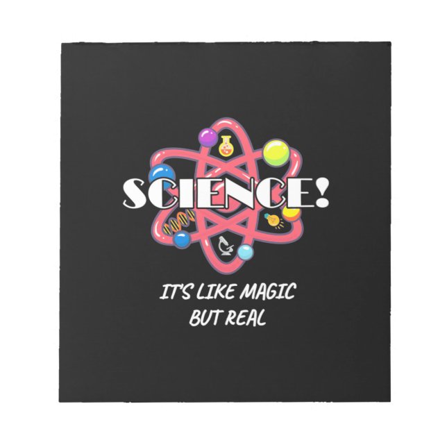 Bloco De Notas Teacher Chemistry Science Is Like Magic But Real (Frente)