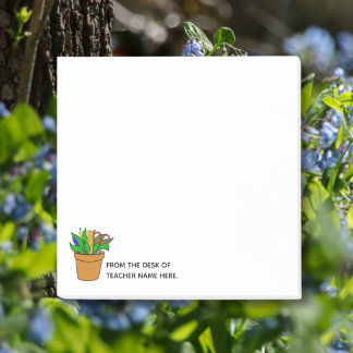 Bloco De Notas Teacher Post-It Notes with Name Personalization 