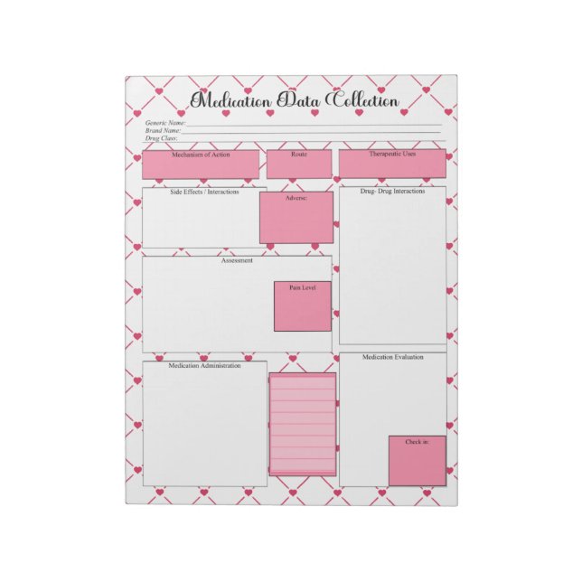 Bloco De Notas Teacup Cuties _ Coleta de Dados de Medicamento (Invertido)