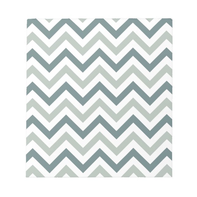 Bloco De Notas Teal and sage chevron (Frente)