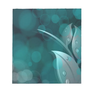Bloco De Notas Teal Bokeh Folaves
