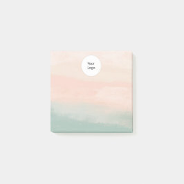 Bloco De Notas Teal de Pêssego Elegante Moderno Texturado