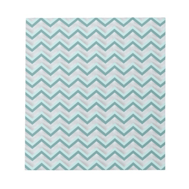 Bloco De Notas Teal e Pérolas ZigZag (Frente)