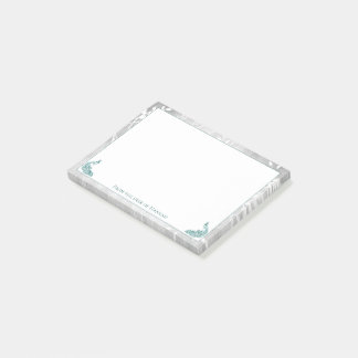 Bloco De Notas Teal Peacocks Notas