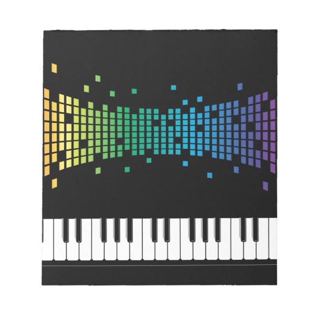 Bloco De Notas Teclado instrumental para piano de música multicol (Frente)