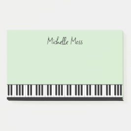 Bloco De Notas Teclado para Piano Musical Simples e Verde