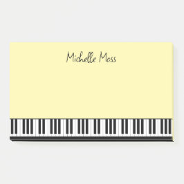Bloco De Notas Teclado Piano Musical Simples - Amarelo Claro
