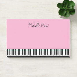 Bloco De Notas Teclado Piano Musical Simples, Cor-de-Rosa