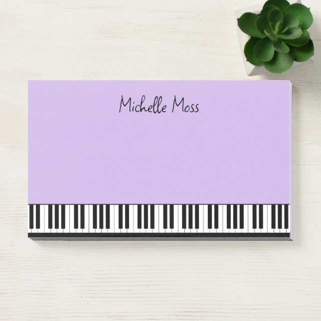 Bloco De Notas Teclado Piano Musical Simples, Pálido Roxo (Escritótio)