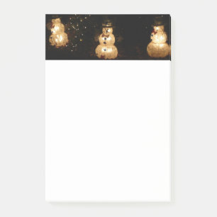 Bloco De Notas Tela de luz de feriado Snowman