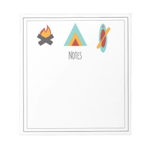 Bloco de Notas Tema Acampamento