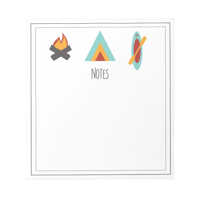 Bloco de Notas Tema Acampamento (Frente)
