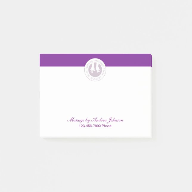 Bloco De Notas Tema da massagem (Frente)