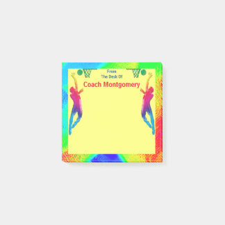 Bloco De Notas Tema de Basquete Energético Brilhante para Treinad