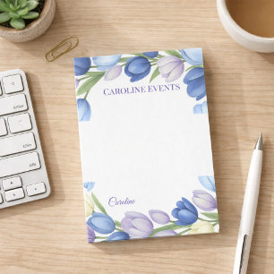 Bloco De Notas Tema de Design de Papelaria Elegante Flor de Tulip
