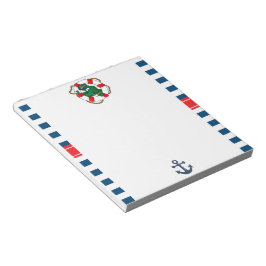 Bloco De Notas Tema do Chá de fraldas do Alligador Náutico Cinto