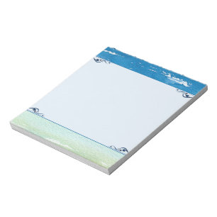 Bloco De Notas Tema do Mar das Ondas do Oceano