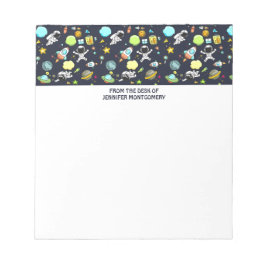 Bloco De Notas Tema legal do Espaço Exterior - Astronautas e Envi