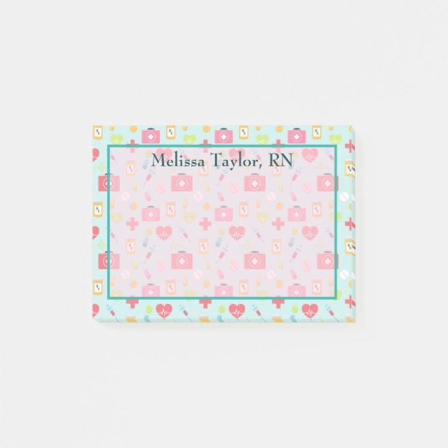 Bloco De Notas Tema Médico Bonito (Frente)