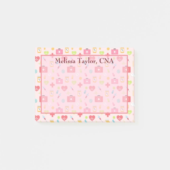 Bloco De Notas Tema Médico bonito (Frente)