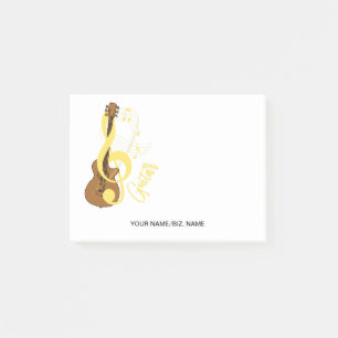 Bloco De Notas Tema Música Musical de Gráfico de Violão