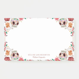 Bloco De Notas Tema Sugar Skulls Día de los Muertos