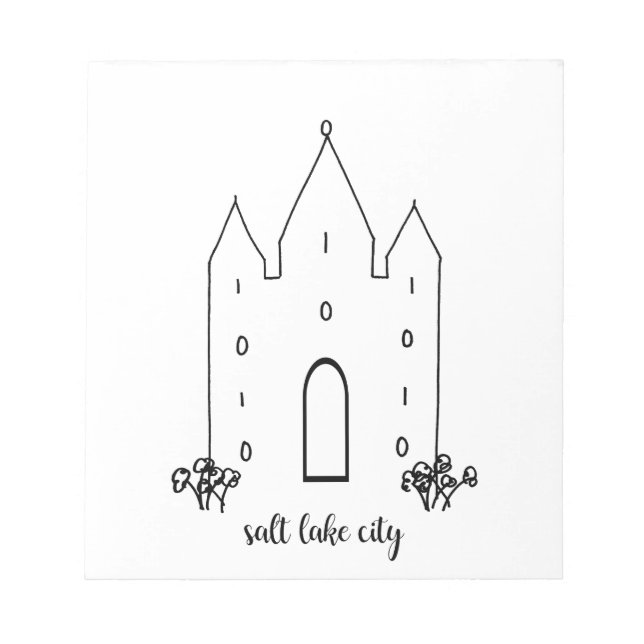 Bloco De Notas templo de salt lake city utah simples moderno (Frente)
