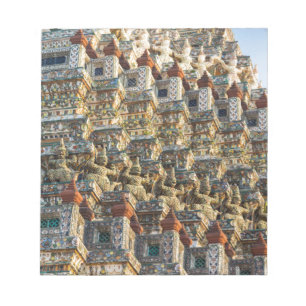Bloco De Notas Templo de Wat Arun em Bangkok, Tailândia